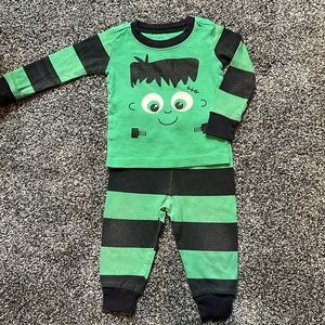 Pj Place Striped Halloween Frankenstein Pajamas